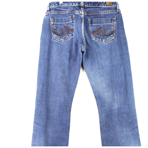 X2 Womens Size 2 Skinny Leg W01 Ultra Low Rise Embroidered Pockets Denim Jeans - Picture 7 of 11